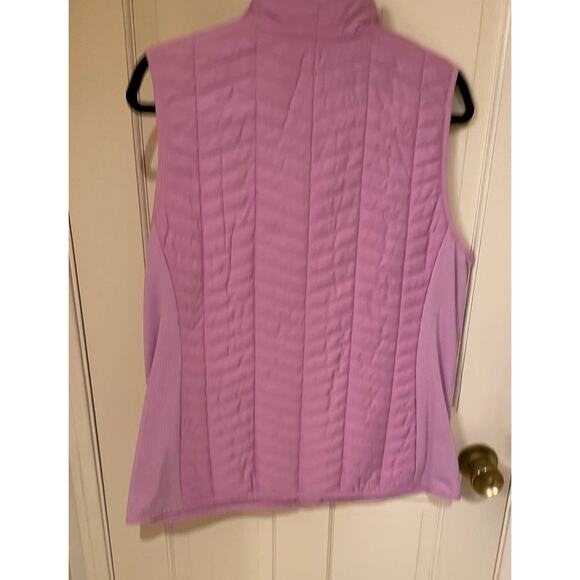 T by Talbots Chevron Quilted Vest Lavender Size L - Picture 3 of 6